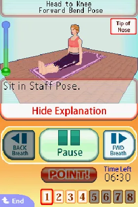 Personal Yoga Training - Learn in 15 Minutes a Day (Europe) (En,Fr,De,Es,It) screen shot game playing